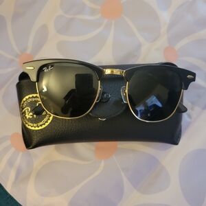 Ray-Ban Black and Gold Sunglasses